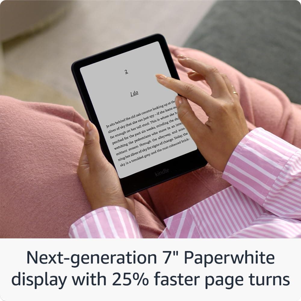 Kindle Paperwhite (2024 model) 16GB – 7" Glare-Free Display with Adjustable Warm Light (With Ads, Black) thumbnail 3