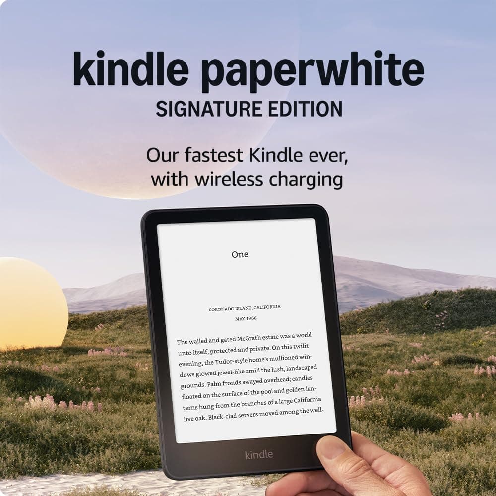 Kindle Paperwhite Signature Edition (2024) 32GB – Auto Light & Wireless Charging (Metallic Black)