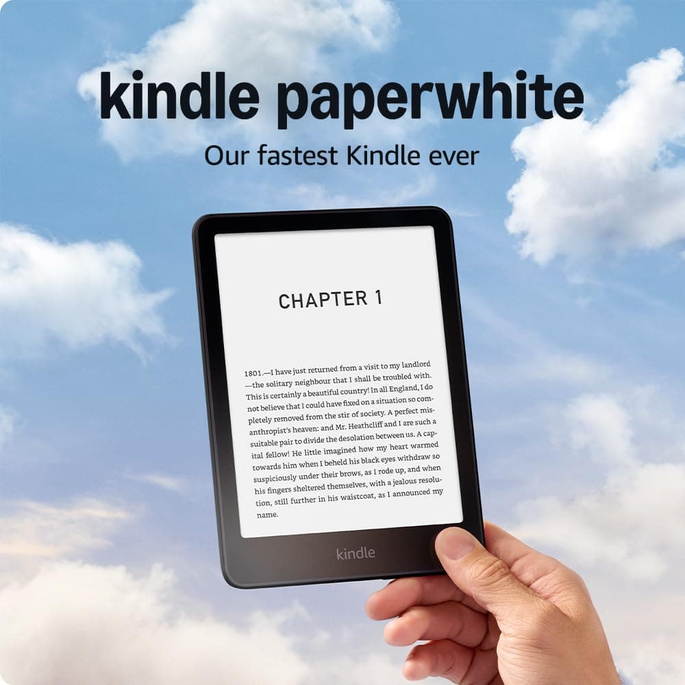 Kindle Paperwhite (2024 model) 16GB – 7" Glare-Free Display with Adjustable Warm Light (Without Ads, Black)