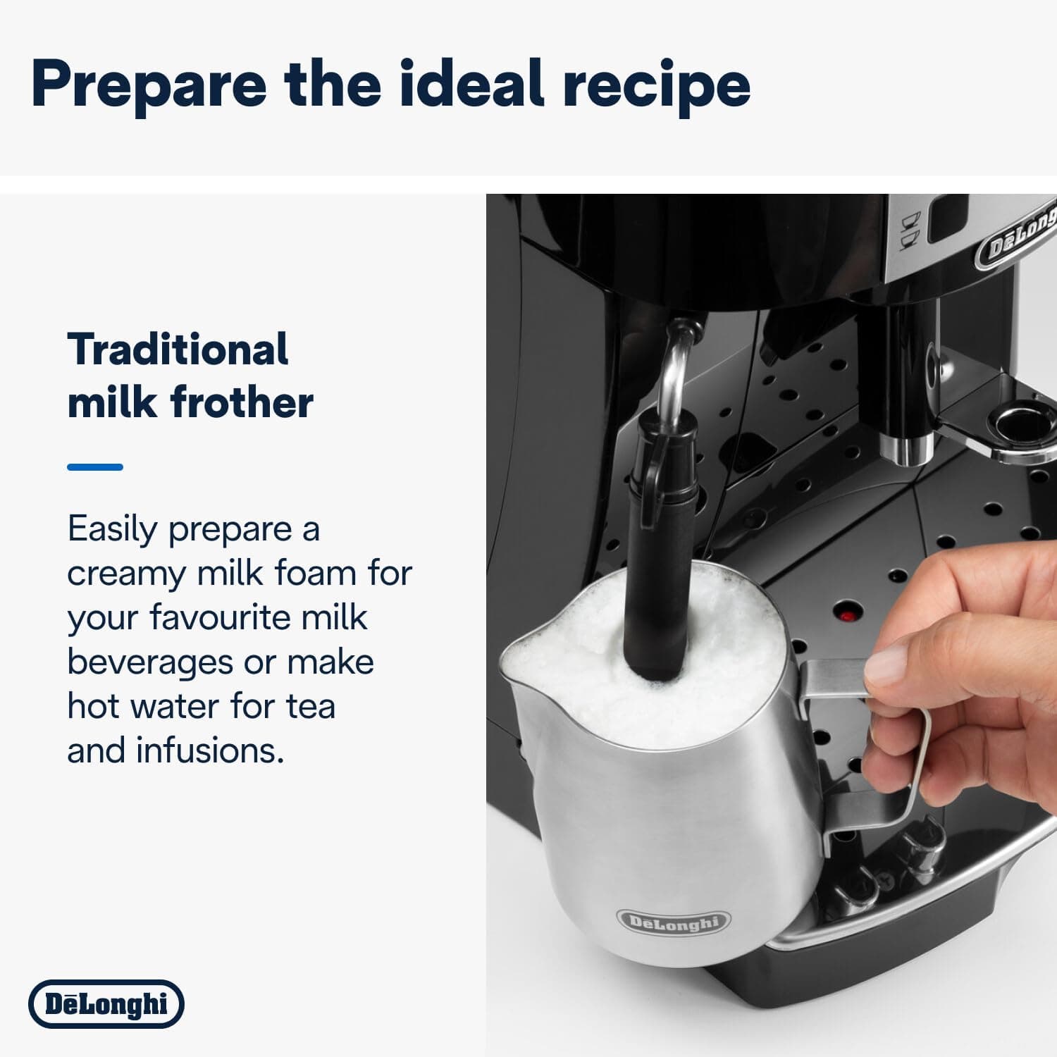 De'Longhi Magnifica S Smart Automatic Bean-to-Cup Coffee Machine with Milk Frother (ECAM22.110.B) thumbnail 4