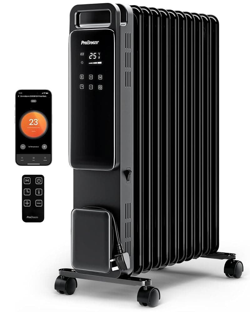 Pro Breeze Smart 2500W 11-fin oil-filled radiator