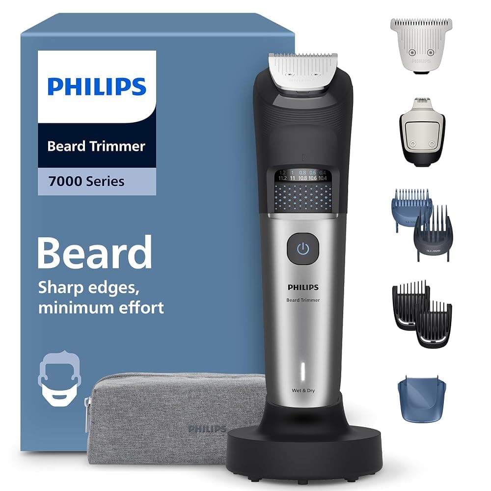 Philips Beard Trimmer 7000 Series with 40 Length Settings, BeardSense and Hair Collector (BT7670/15) — view 1