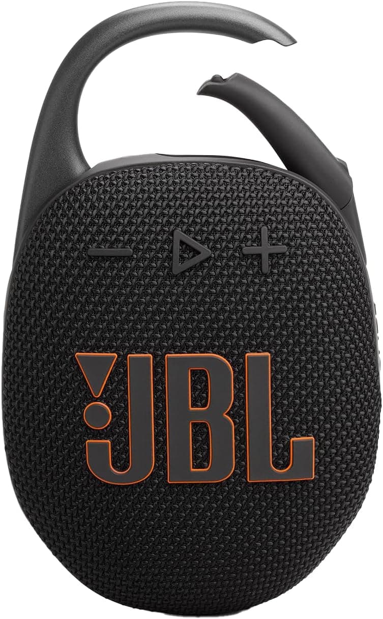JBL Clip 5 Ultra-Portable Bluetooth Speaker with Integrated Carabiner – 12-Hour Playtime (Black)