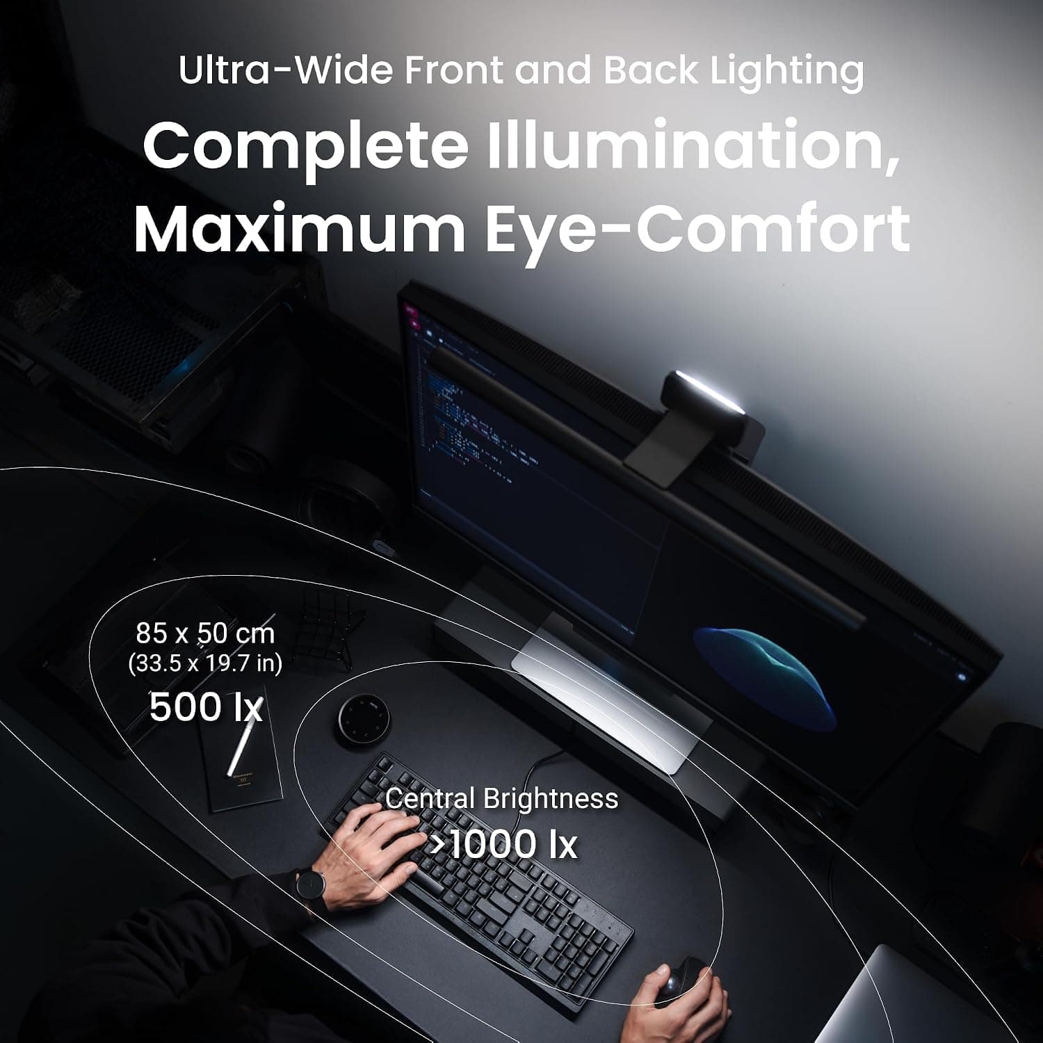 BenQ ScreenBar Halo LED Monitor Light Bar with Wireless Controller & Auto-Dimming thumbnail 3