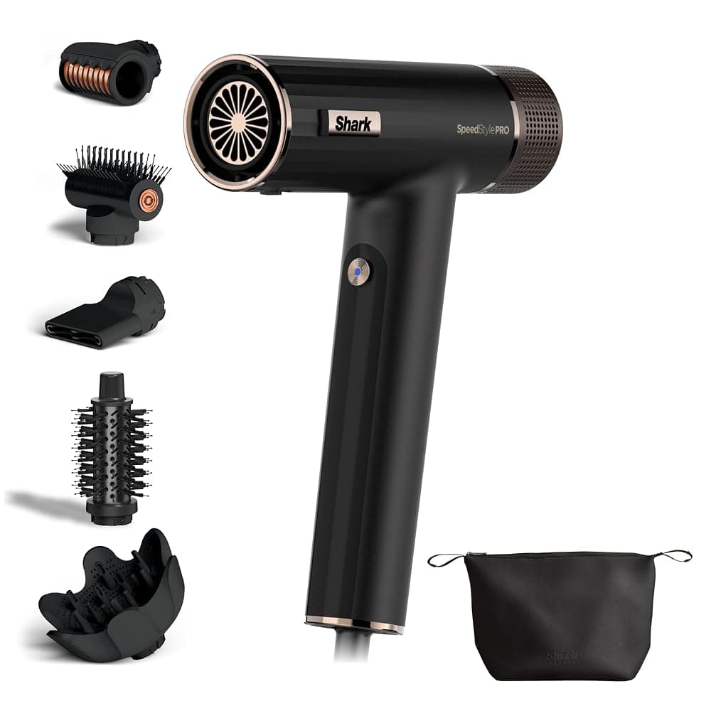 Shark SpeedStyle Pro High-Velocity Hair Dryer with Scalp Shield, 5 Attachments & Storage Bag (HD752UK, Black) — view 1