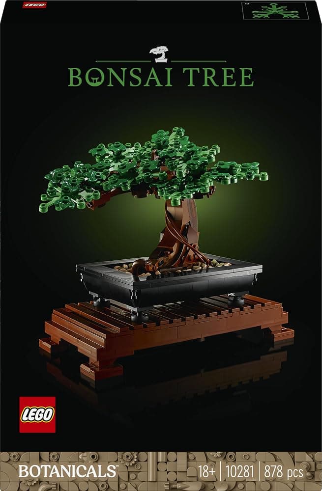 LEGO Botanicals Bonsai Tree – Display Set with Green Leaves or Pink Cherry Blossoms, 878 Pieces (10281)