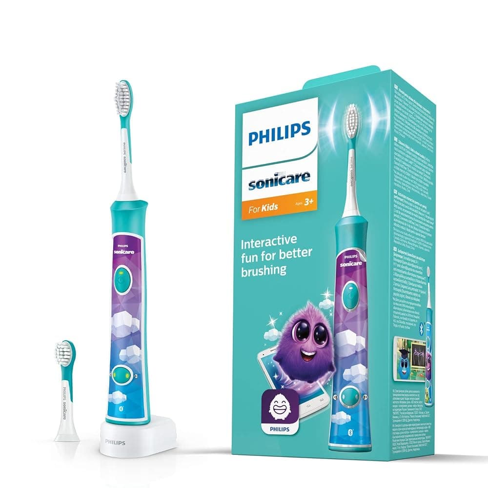 Philips Sonicare for Kids Sonic Electric Toothbrush with Bluetooth and App, for Ages 3+ (HX6322/04)