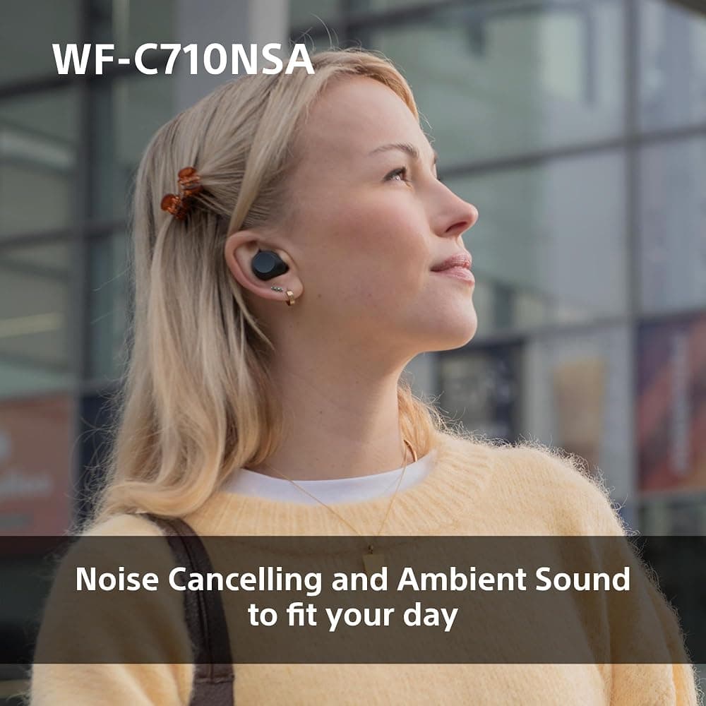 Sony WF-C710N Truly Wireless Noise Cancelling Earbuds – AI Call Quality, Multipoint, IPX4, Up to 40 Hours Battery (Black) thumbnail 3