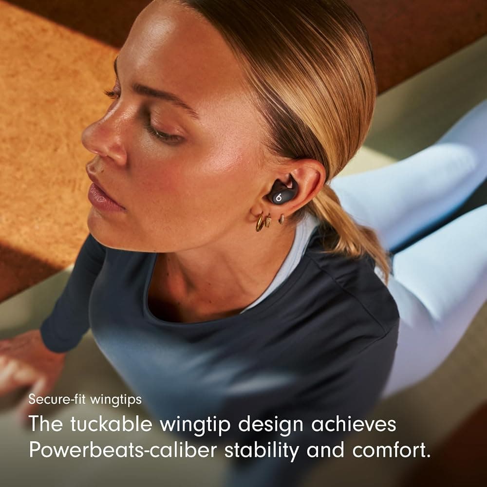 Beats Powerbeats Fit Wireless Noise Cancelling Workout Earbuds – Secure-Fit Wingtips, IPX4, Up to 30 Hours with Case, Apple & Android (Jet Black) thumbnail 3