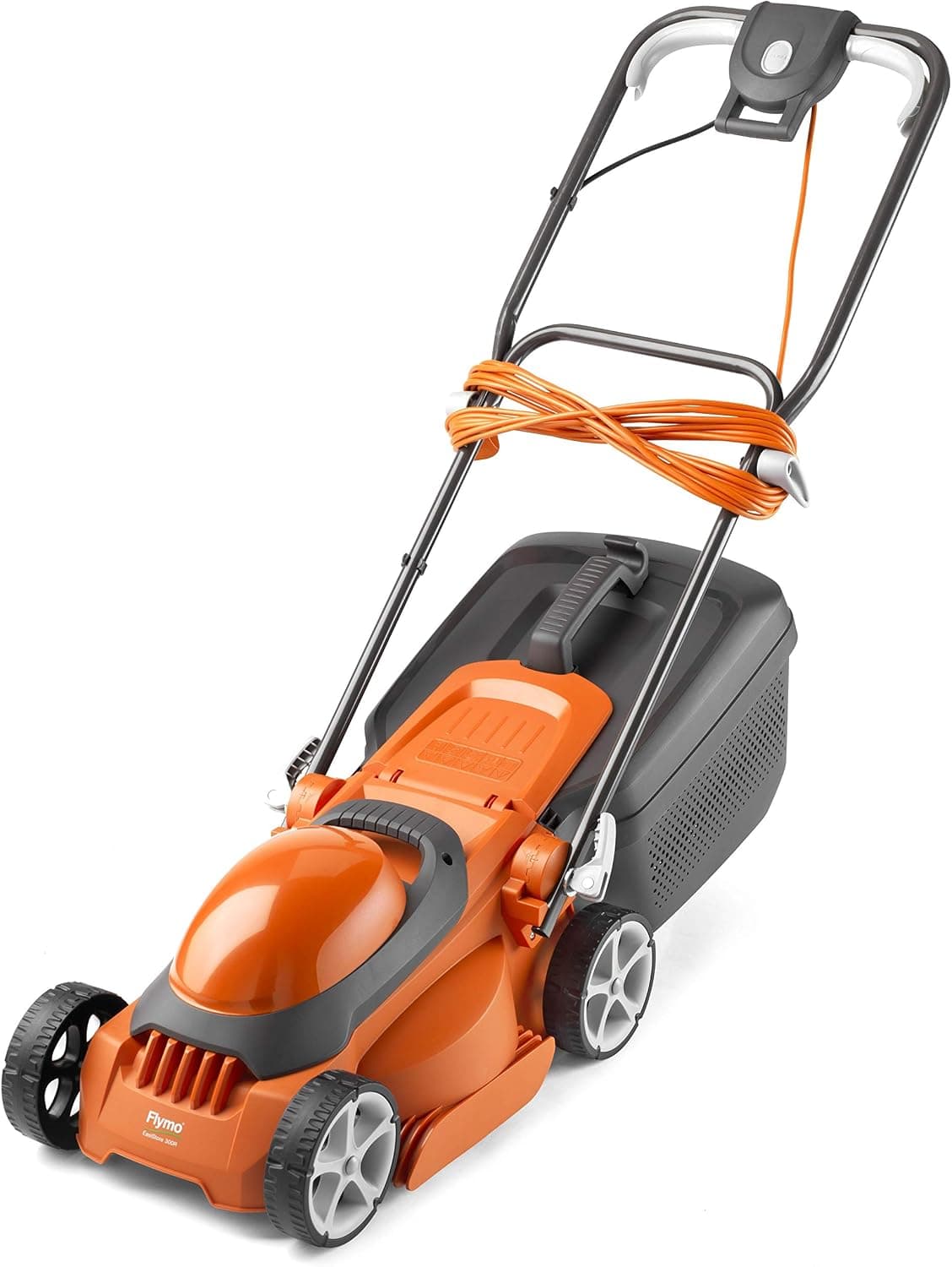 Flymo EasiStore 300R 1000W Electric Rotary Lawn Mower with Rear Roller & Vertical Storage