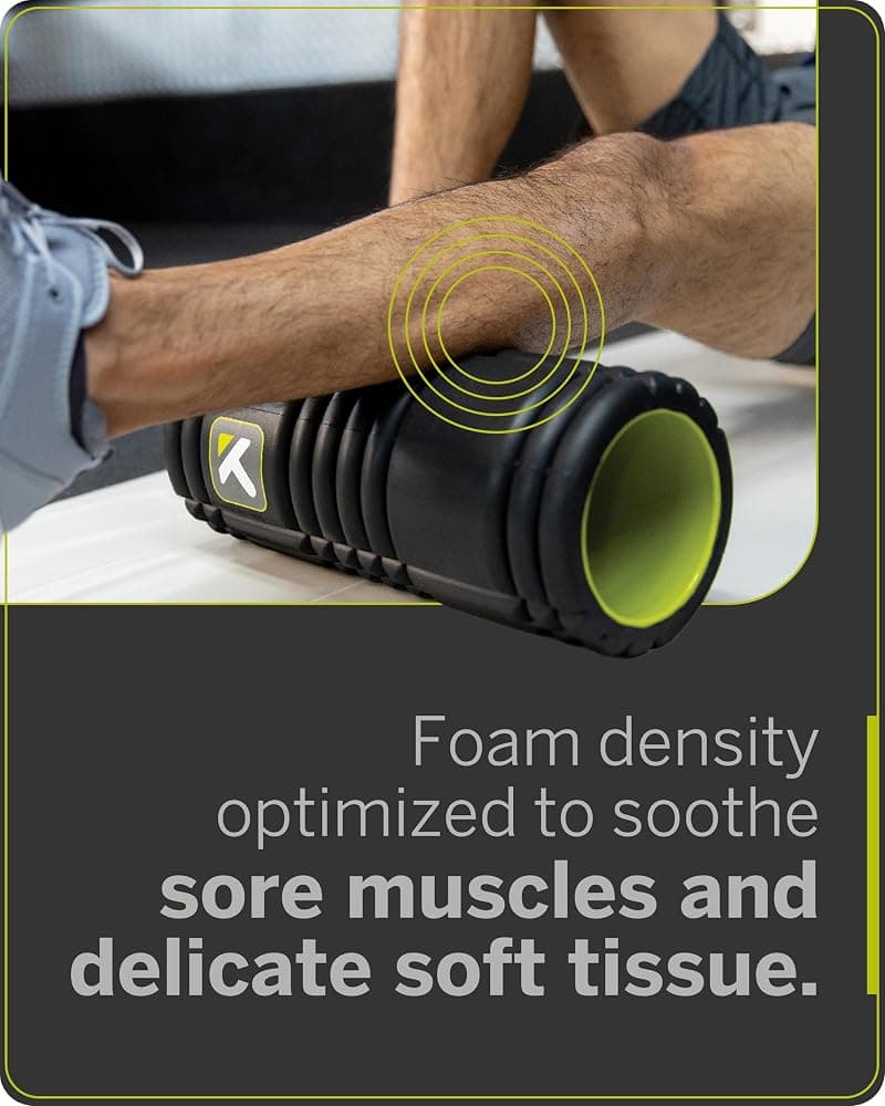 TriggerPoint GRID Foam Roller – Multi-Density Exterior, Rigid Core, Standard Density, 33cm (Black) thumbnail 3