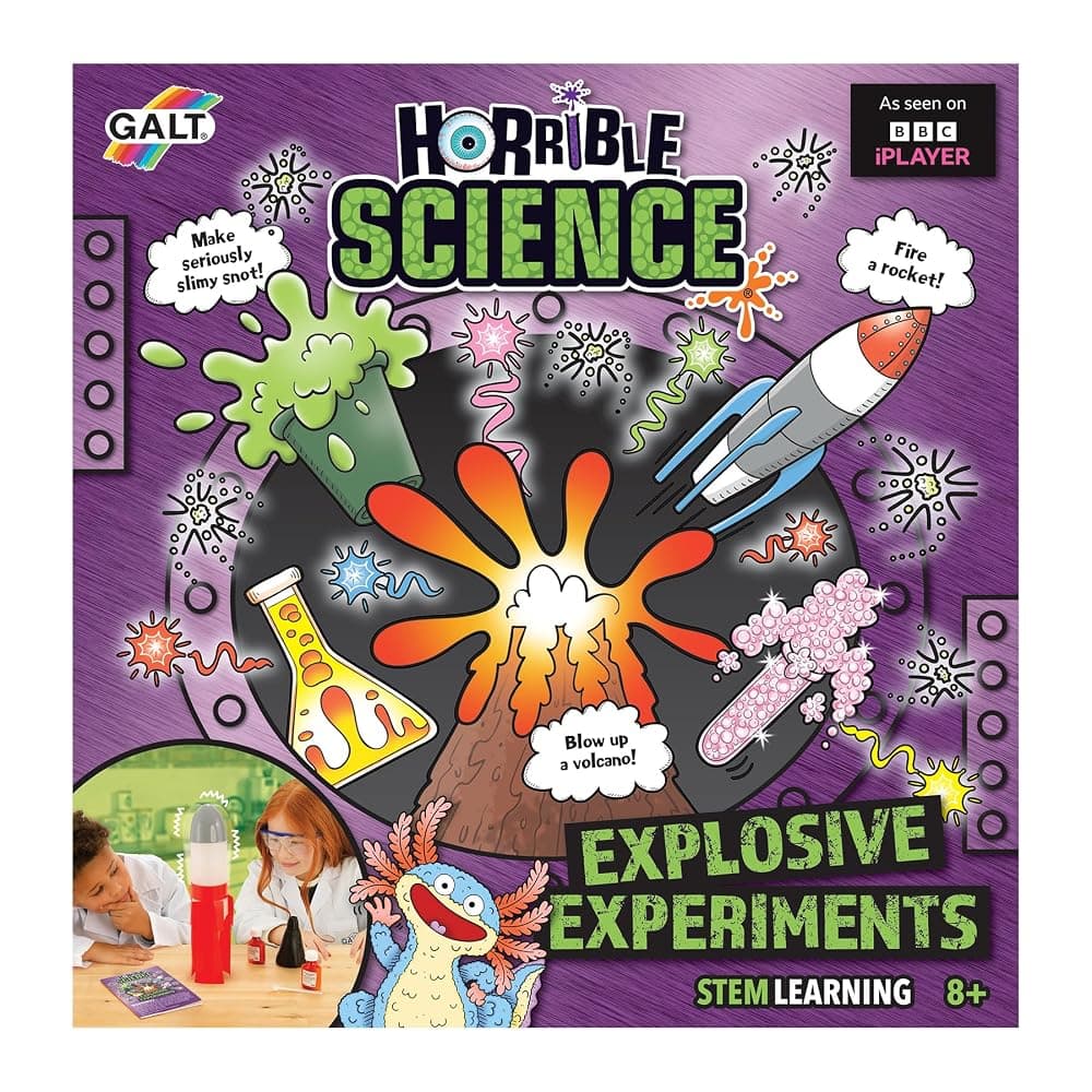 Galt Horrible Science Explosive Experiments Kit – 8 Experiments Including a Rocket, Volcano, Lava Lamp and Slime, Ages 8+ thumbnail 2